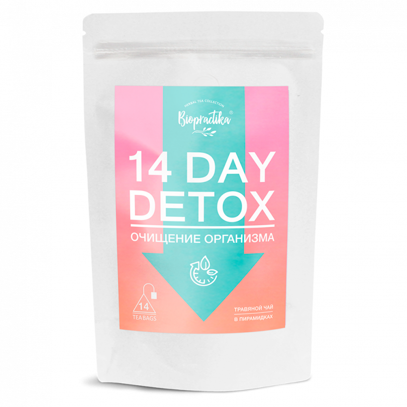 Чай травяной "14 day Detox", очищение организма Biopractika