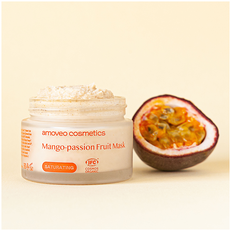 Тропическая маска Mango-Passion fruit mask Amoveo